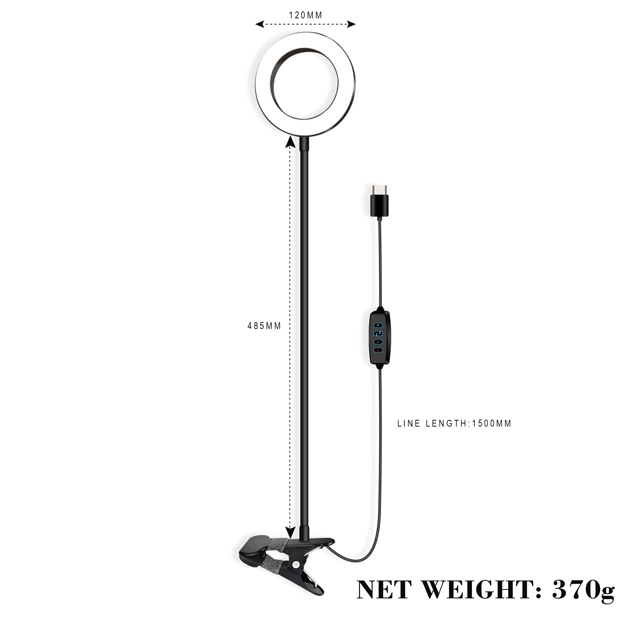 Lampe circulaire avec pince