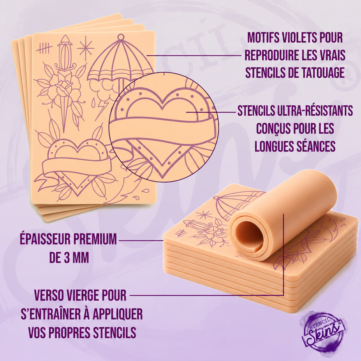 STENCIL SKINS - Peaux d'Entrainement pré-imprimées