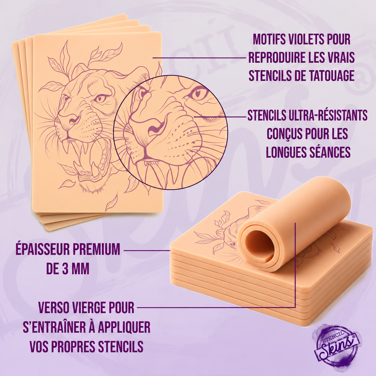 STENCIL SKINS - Peaux d'Entrainement pré-imprimées