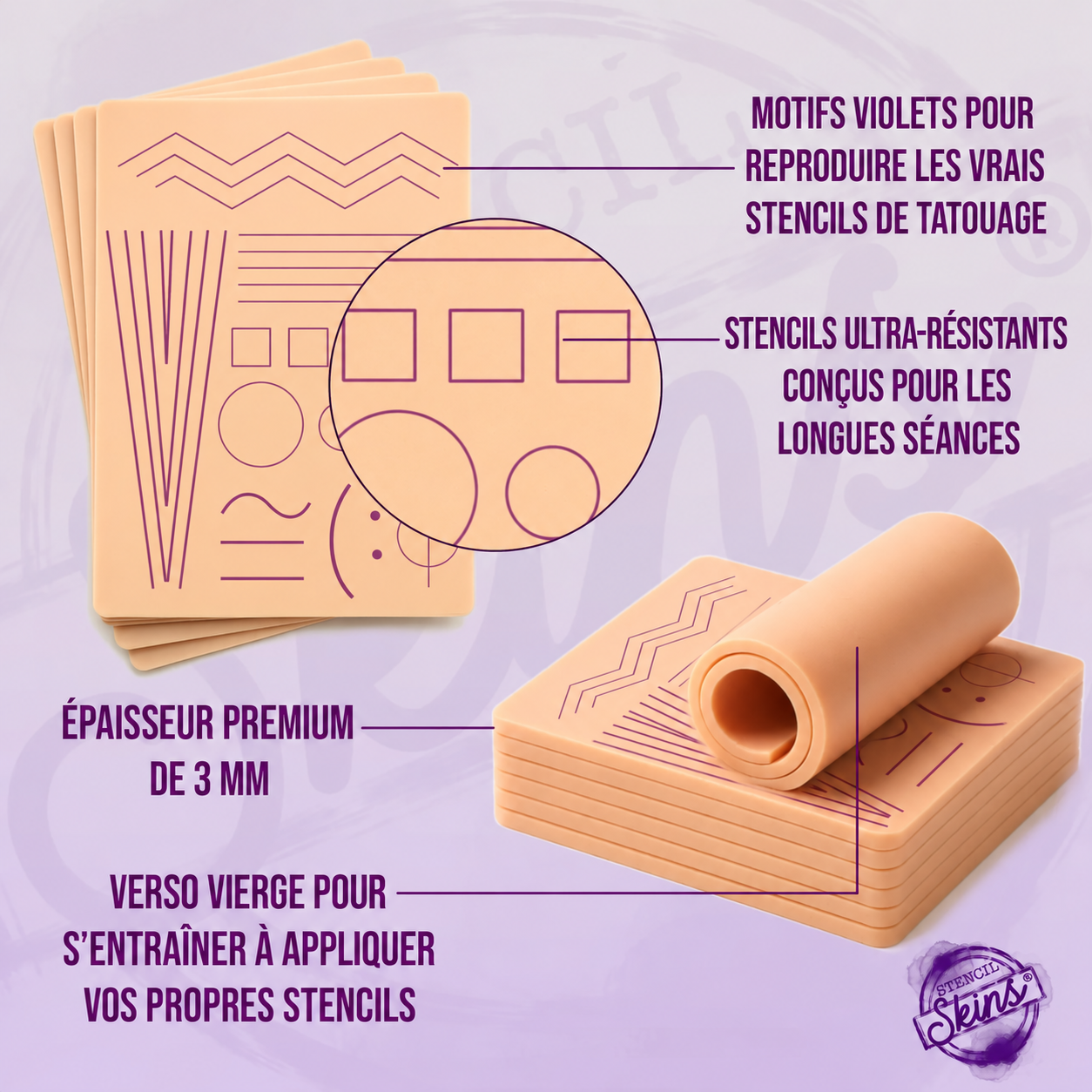 STENCIL SKINS - Peaux d'Entrainement pré-imprimées
