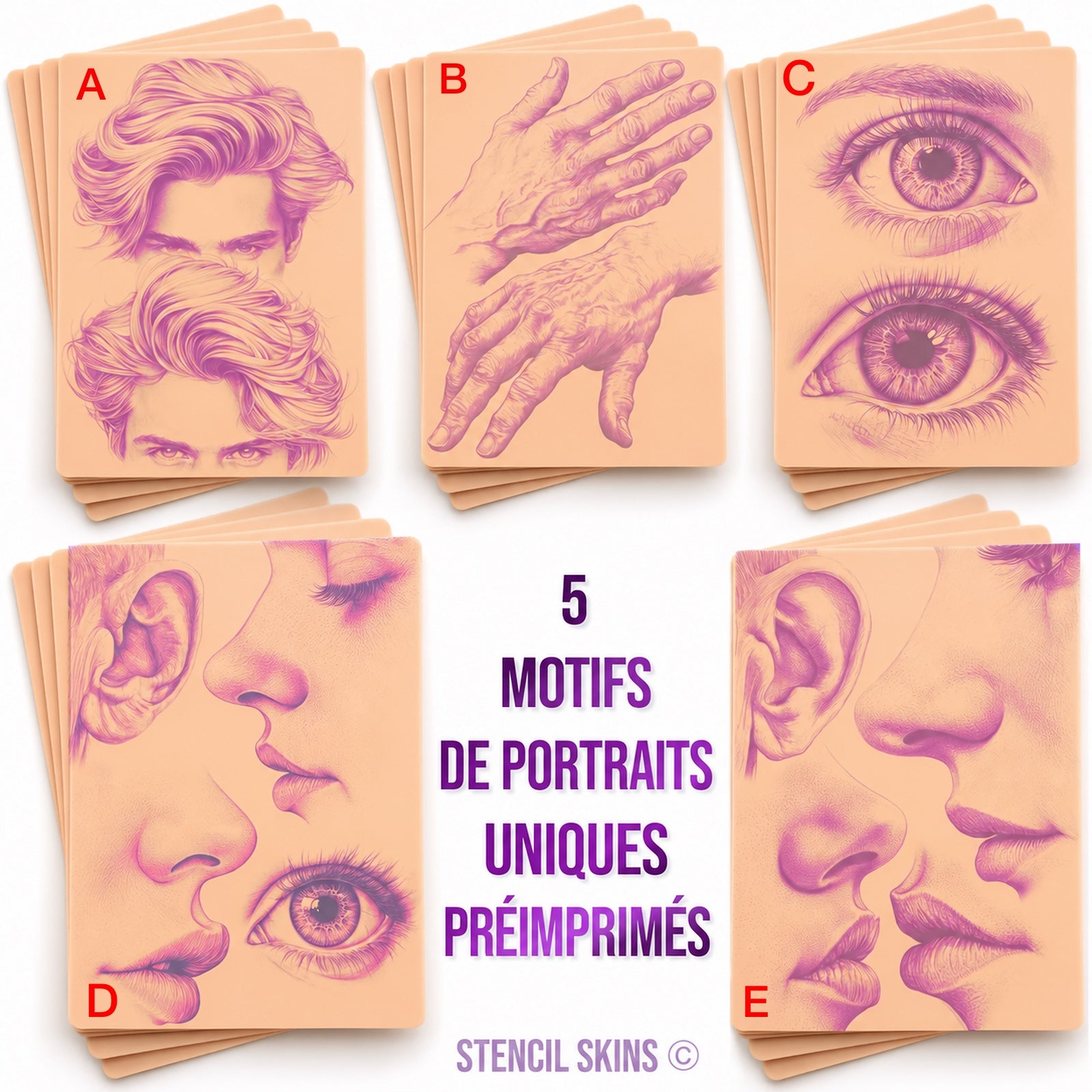 STENCIL SKINS - Peaux d'Entrainement pré-imprimées