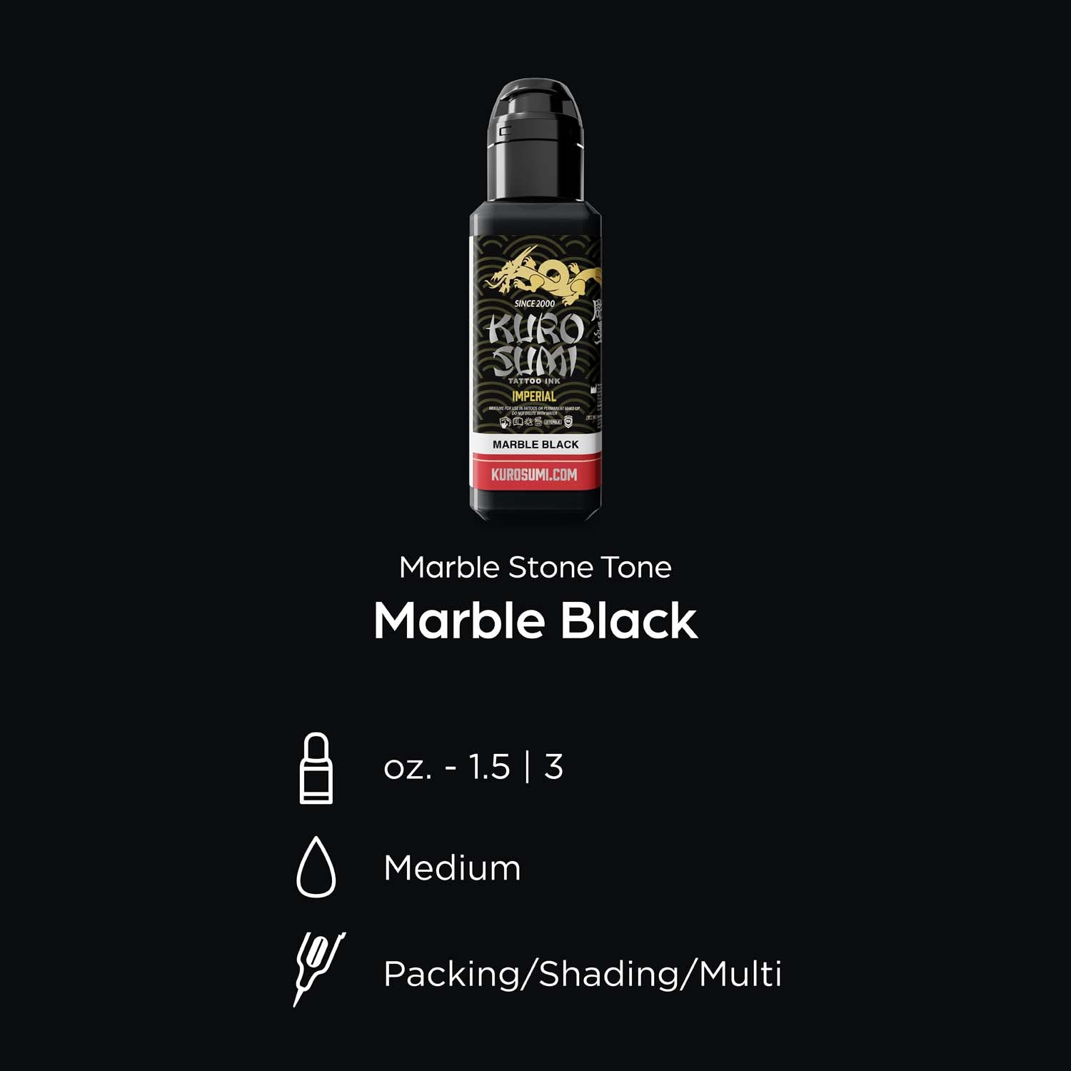 KURO SUMI Imperial - Marble Black