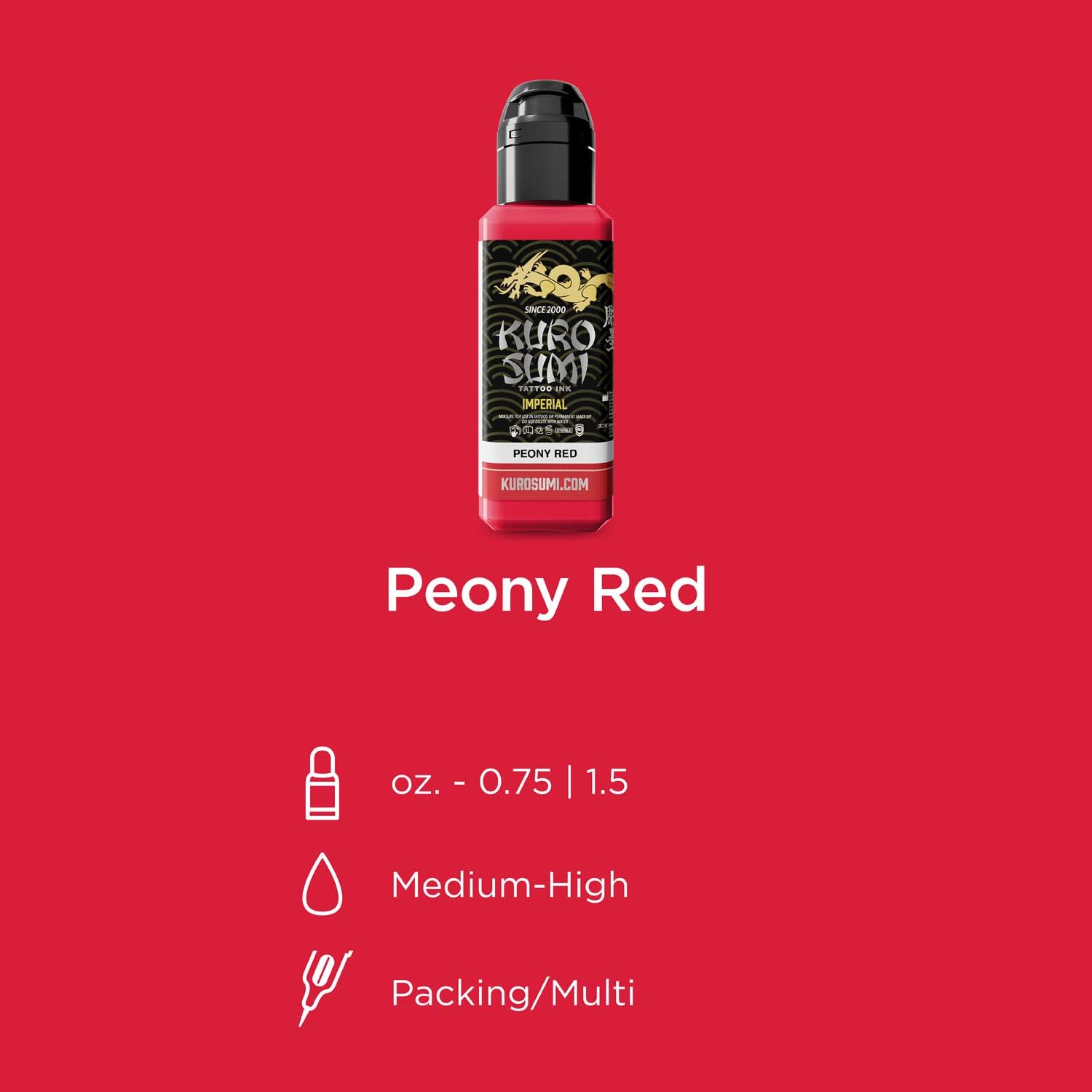 KURO SUMI Imperial - Peony Red