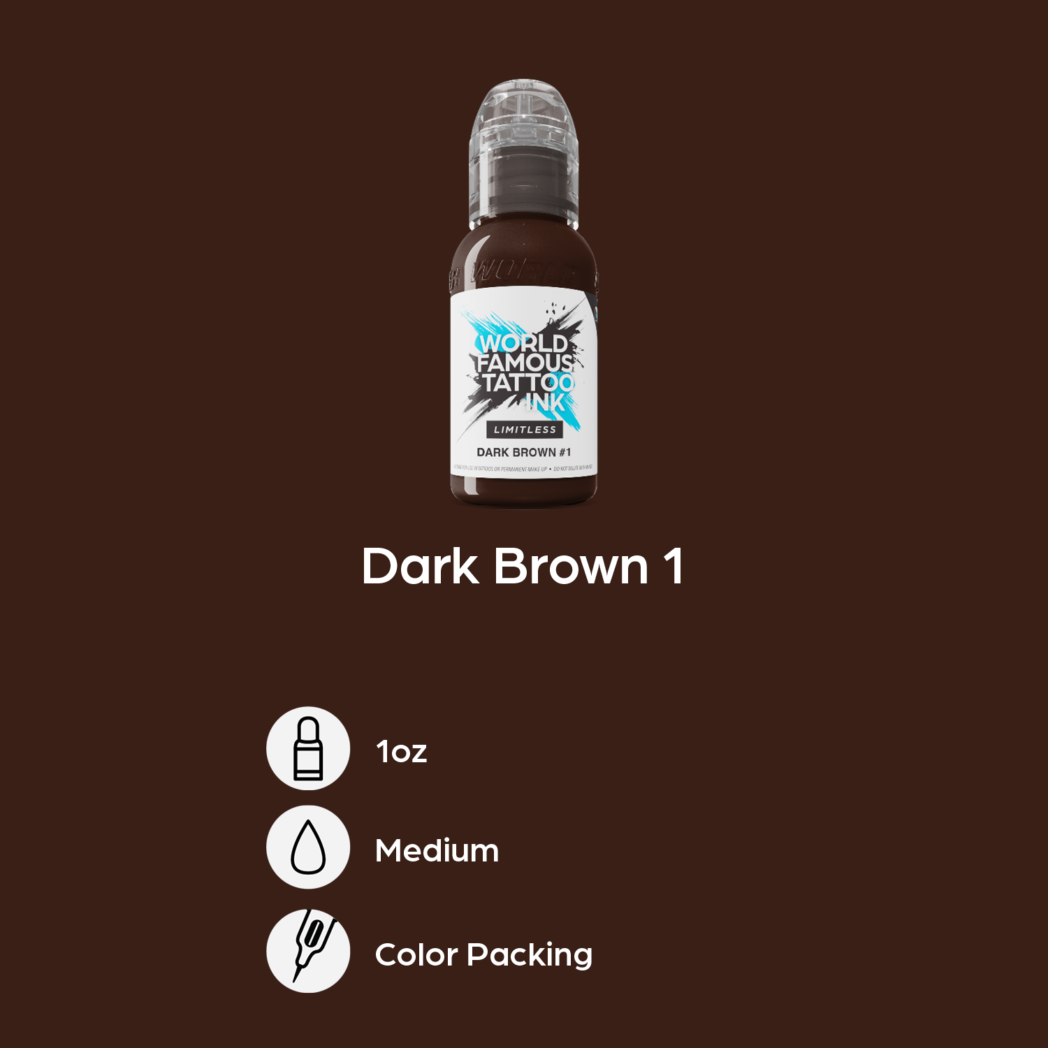 WORLD FAMOUS INK Limitless -  Dark Brown 1