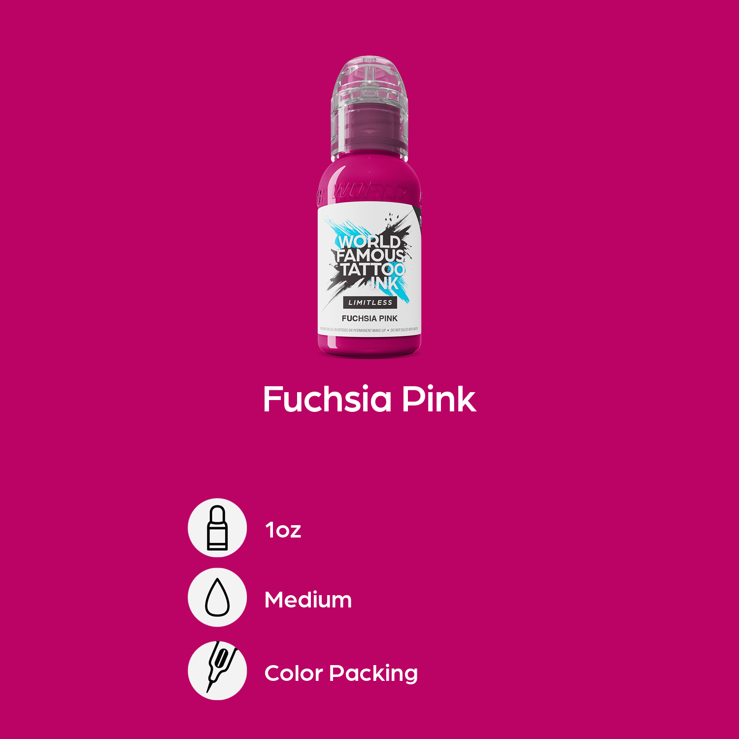 WORLD FAMOUS INK Limitless - Fuchsia Pink