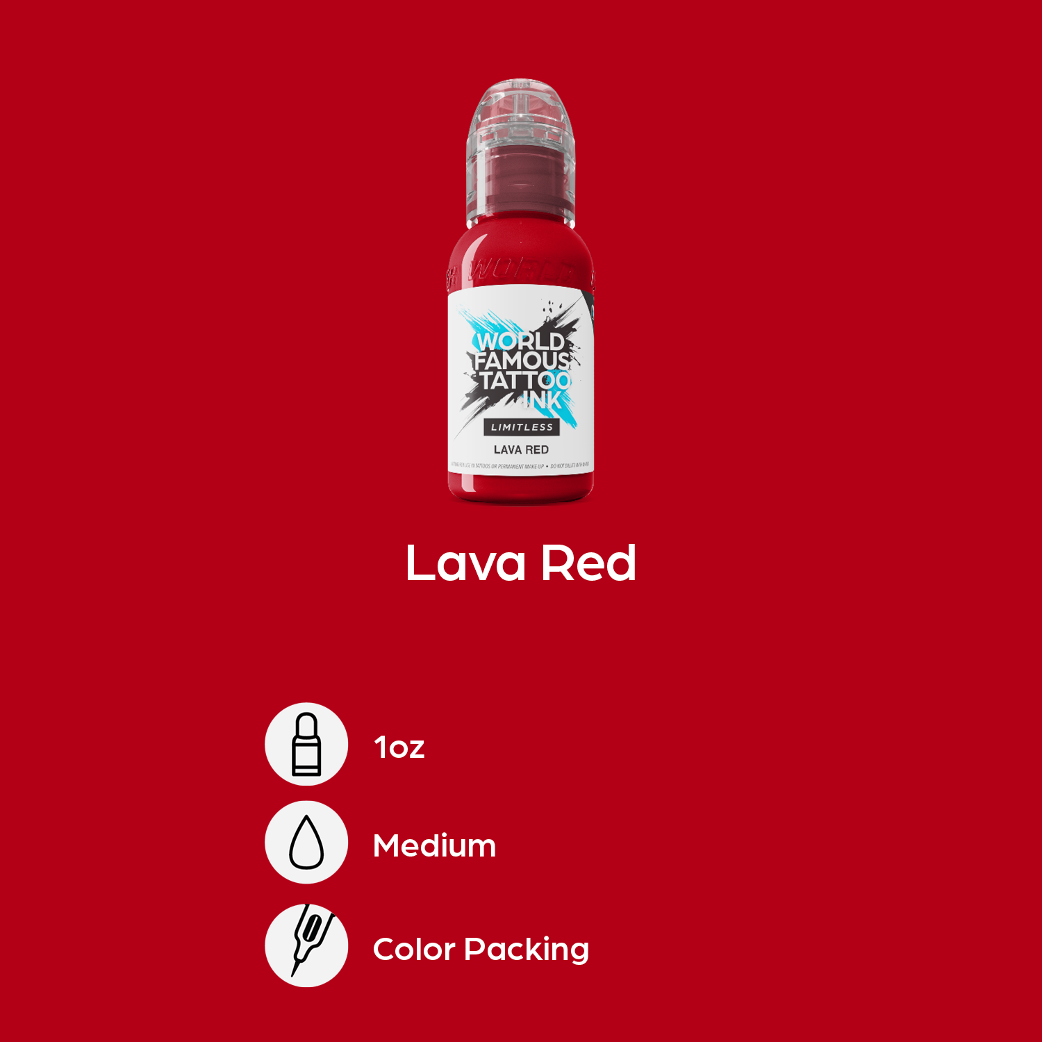 WORLD FAMOUS INK Limitless - Lava Red
