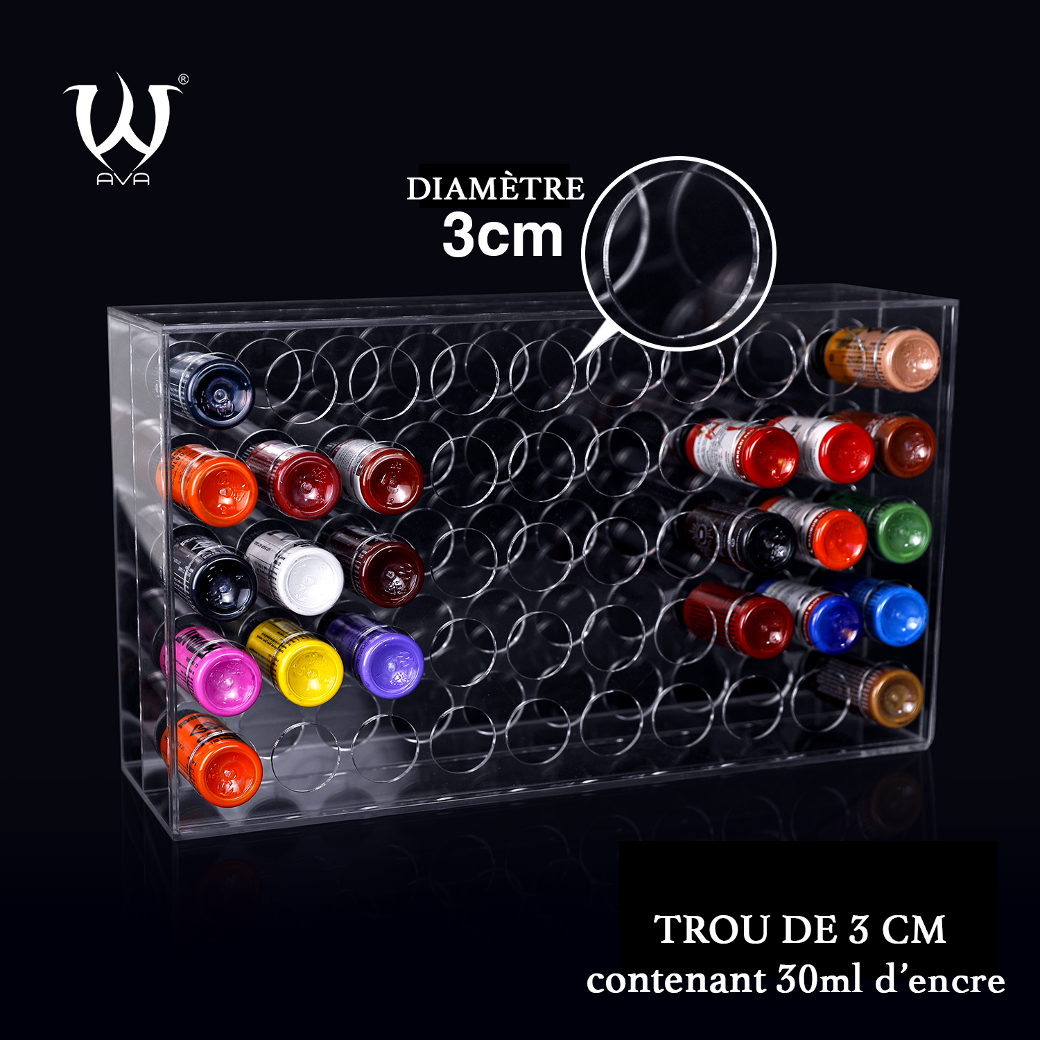 AVA - Présentoir d'encres - Transparent